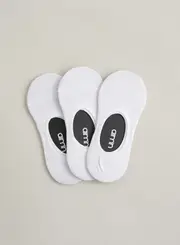 [aim'n] 3-Pack White Invisible Workout Socks