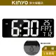 【KINYO】LED鏡面大螢幕電子鐘 (TD)數字鐘 萬年曆 星期 日期 溫溼度顯示 大數字 壁掛 桌立