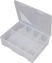 Fischer Plastic F1H-098 8 Compartment Storage Box, Clear