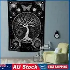 Sun Moon Tree Tapestry Hanging Wall Carpet Bedroom Room Cover (130x145cm)