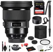Sigma 105mm f/1.4 DG HSM Art Lens for Sony E Mount (259965) with Bundle Package