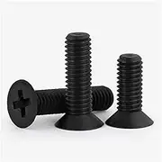 M2 M2.5 M3 M4 M5 M6 M8 0/ 50pcs White Plastic Nylon Countersunk Head Screws Flat Head Bolts(Black,M3x12mm (50pcs))