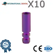 10 Dental Lab Fixture Titanium Analog Compatible With 3i Bi0met Certain 3.4 NP