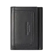 Rfid-Blocking Leather Men Wallet With Multi-Card Slots And Zipper Coin Pocket