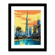 Burj Khalifa, Dubai Poster Framed Print