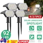 Solar Spot Lights 92 LED Outdoor Garden Pathway Lawn Fence Lamp Spotlight Light