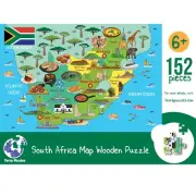 South Africa Map Wooden Jigsaw Puzzle for Children and Adults - 152-Piece