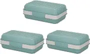 3 Pcs Portable Soap Holder with Lid Leakproof Travel Soap Dish, Drainage Soap Rack for Shower & Camping Essential Travel Accessory for Gym, Bathroom & Outdoor Activities (Blue)