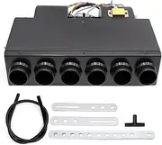 12V Car Truck Under Dash A/C Air Conditioning Evaporator Assembly Heat + Cool Unit 3 Speed 6 Port 12V