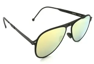 【台南 時代眼鏡 ROAV】偏光太陽眼鏡 薄鋼折疊墨鏡 8101 C13.62 水銀金 飛官款太陽眼鏡 59mm