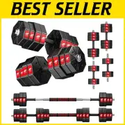 Safe and Durable 3-in-1 88Lbs Adjustable Dumbbell Workout Set for All Levels
