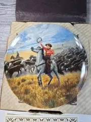 Vintage 1986 Knowles "Oklahoma!" Fourth issue in "Oklahoma" Plate Series COA