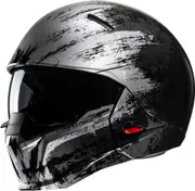 HJC i20 Furia Jet Helmet, black-silver, Size M for Men Black Silver