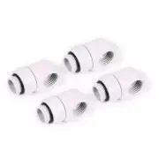 Alphacool M/F Fitting, 90 Degree Rotary, White, 4pk