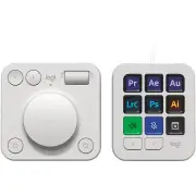 Logitech MX Creative Console with Masters 3S Mouse and Keys Mini Keyboard (Pale Grey)