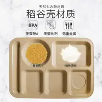 在飛比找ETMall東森購物網優惠-稻殼分格餐盤網紅減脂家用大人快餐盤商用分隔日式創意食堂餐盤