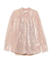 sequin-embellished shirt S,XS,L,M BEIGE