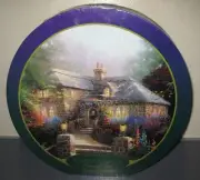 1999 THOMAS KINKADE HOLLYHOCK HOUSE 750Pc PUZZLE 24" ROUND JIGSAW PUZZLE NEW