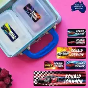 Racing Car Series Personalised Name Label for Kids