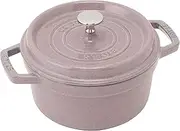 Staub 40508-866 Pico Cocotte Round Chiffon Rose, 7.9 inches (20 cm), Double Handed, Cast Enamel, Pot, Induction Compatible, Authentic Japanese Product with Serial Number, La Cocotte Round
