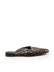 Brown Freedom Zucca FF Mules