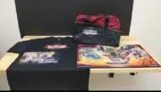 Yugioh Offical Traval Bag + Offical Konami T-shirt XL + 2 Event Playmats