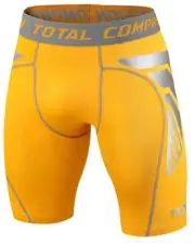 TCA CarbonForce Pro Compression Junior Short Tights Yellow Kids Running Shorts