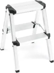 2-Step Folding Ladder Aluminium Frame Light Weight Anti Slip Safety Small Ladder