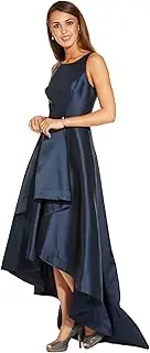 [Adrianna Papell] Women's Mikado High Low Gown