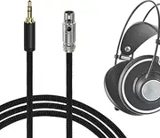 Geekria Apollo Braided Nylon Upgrade Audio Cable Compatible with AKG K702 K271 Headphones, 3.5mm (1/8'') to XLR Replacement Headphones Cord for Hi-Resolution Audiophile, HiFi Headset (4.9ft/1.5m)