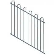 ProtectorAl 0350-1200W x 1200H Deep Ocean Loop Top Pool Fence Panel Raked 16-30º