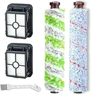Replacement Set Vacuum Filter & Brush Roll for Bissell Crosswave 1866 1868 1926 1785 2203F Compatible Carpet Brush Roller