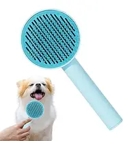 Pet Shedding Slicker Brush | Pet Kitten Puppy Hair Removal Shedding Brush | Portable Dog Grooming Skin Friendly Tool with Release Button for Bathroom
