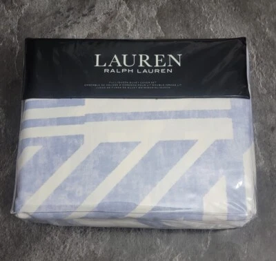 Lauren Ralph Lauren Bennett Geometric Full Queen Duvet Cover Set 3 Piece New