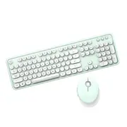 Catzon Joyroom Sweet Keyboard Mouse Combo Pure Color Round Keycaps 2.4G Wireless Keyboard Mouse Set-Green