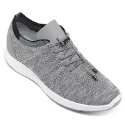 US8 CHAMARIPA 2.3" Elevator Shoes Height Increasing gray Sneaker For Men 6cm