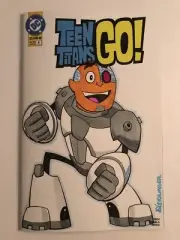 Sketch cover original art, Teen Titans Go Cyborg by Dan Neidlinger