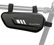 MLqkpwy Bicycles Under Top Tube Bag - Waterproof Down Tube Bicycles Bag - PU Leather Pouch, Outdoor Cycling Tool Organizer, Bike Accessories