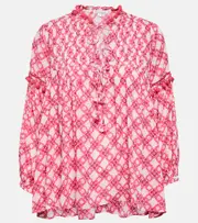 [Poupette St Barth] Poupette St Barth Clara printed blouse AU 6 pink