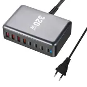 [GaN Tech]Bakeey 320W 8-Port USB PD Charger 4USB-A+4USB-C Fast Charging Desktop Charging Station EU Plug US Plug for iPh