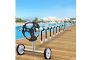 Solar Swimming Pool Cover Roller 400 Micron Blanket Adjustable 6.5x3M
