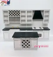 Dollhouse Furniture Miniature Kitchen 3PCS Set Mini Wooden Dollhouse Decoration