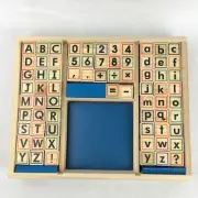 Melissa & Doug Deluxe Wooden Stamp Set Alphabet Numbers ABCs 123s Pre-K #30118