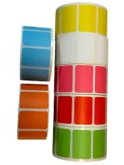 1.5"x1" Colored Direct Thermal Printer Zebra Sato Labels Stickers 7 Rolls/ 1000