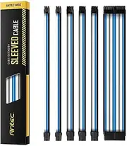 Antec PSU Sleeved Extension V2 Cable Kit, Blue/White/Black