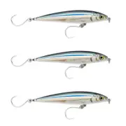 3x Rapala 14cm Saltwater X Rap LG Cast Shallow Minnow Fish Lures - Anchovy