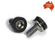 Bicycle Crank Bolts - Square Taper Bottom Bracket - Steel - 1 Pair - M8x1.0 Bike