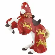 Papo 39340 Red King Richard horse THE MEDIEVAL ERA Figurine, multicolour