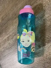JoJo Siwa puppy dog emoji rainbow bow water bottle 30 Oz