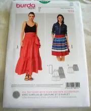 Burda Style Sewing Pattern 6514 Gathered Tiered GYPSY STYLE SKIRT Size 10-20 UC